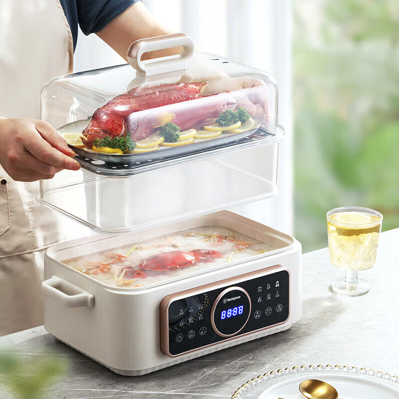 西屋(WESTINGHOUSE) 多功能电蒸锅 上蒸下煮 多用途家用17L大容量 WZL525D高清大图