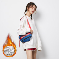 唐狮卫衣女新款加厚韩版侧边袖文字设计感套头长袖百搭卫衣