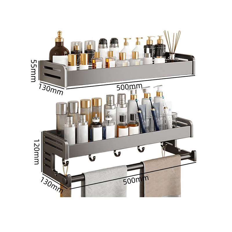 豫汉迎免打孔毛巾架 毛巾架免打孔500*130*175mm套