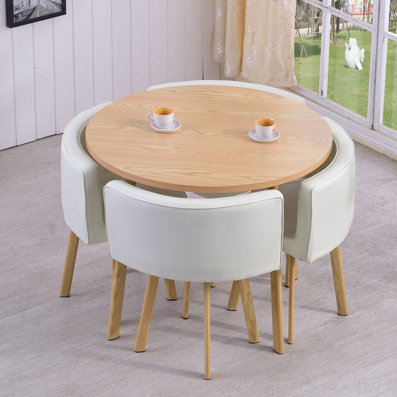 苏宁放心购简约休闲一桌四椅小户型餐桌椅组合个性创意四人家用出饭桌