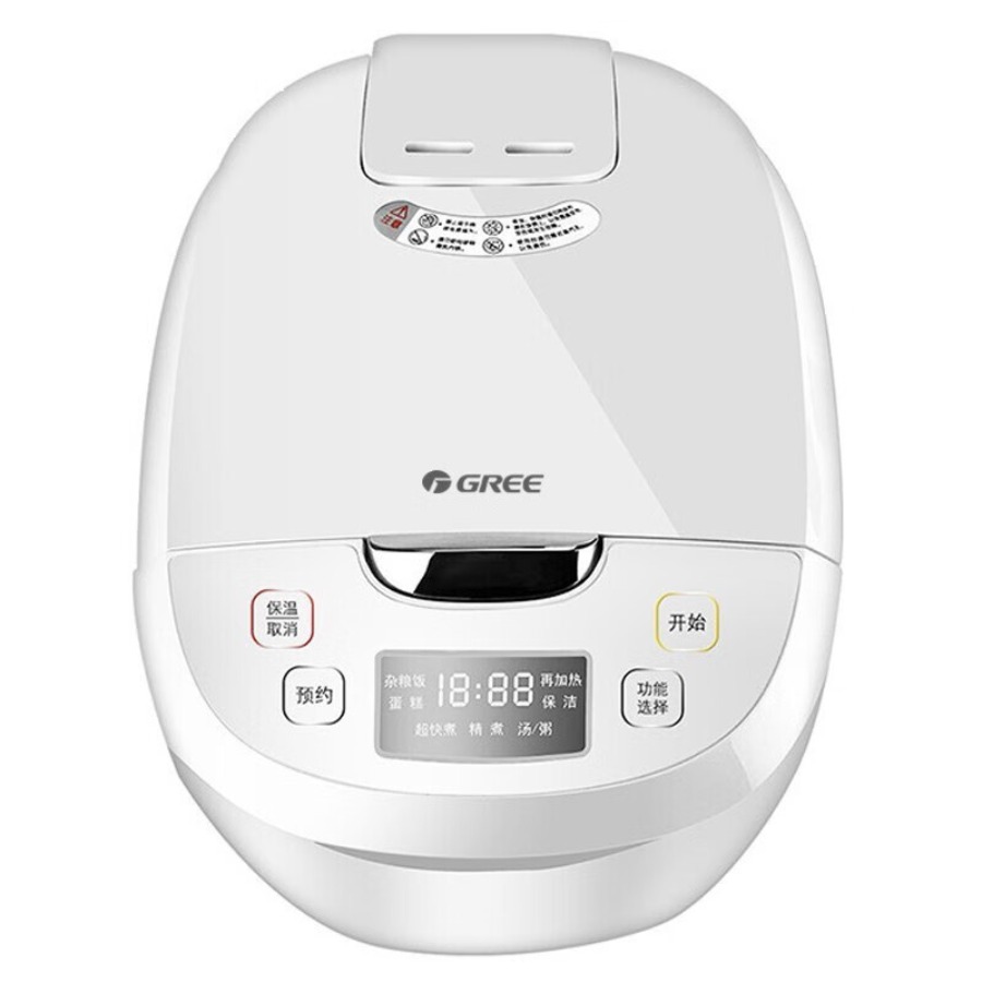 格力(GREE)大松电饭煲家用智能多功能定时预约3L4L5升大容量电饭锅 GDF-4019C白色 4L