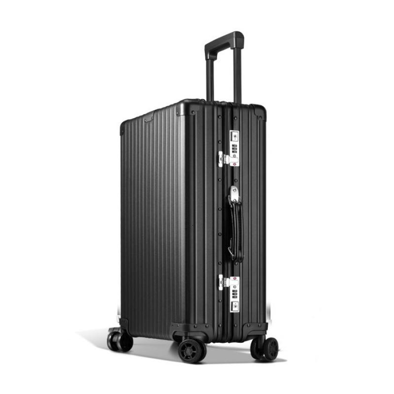 金属行李箱全铝镁合金拉杆箱万向轮直角复古行李箱男女铝框旅行箱子