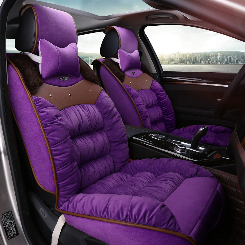 索纳塔九瑞纳新胜达悦动索纳塔八瑞奕雅尊全包围羽绒座垫套保暖毛垫