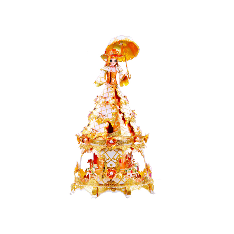 拼酷 茉莉公主 3D立体拼图-粉金