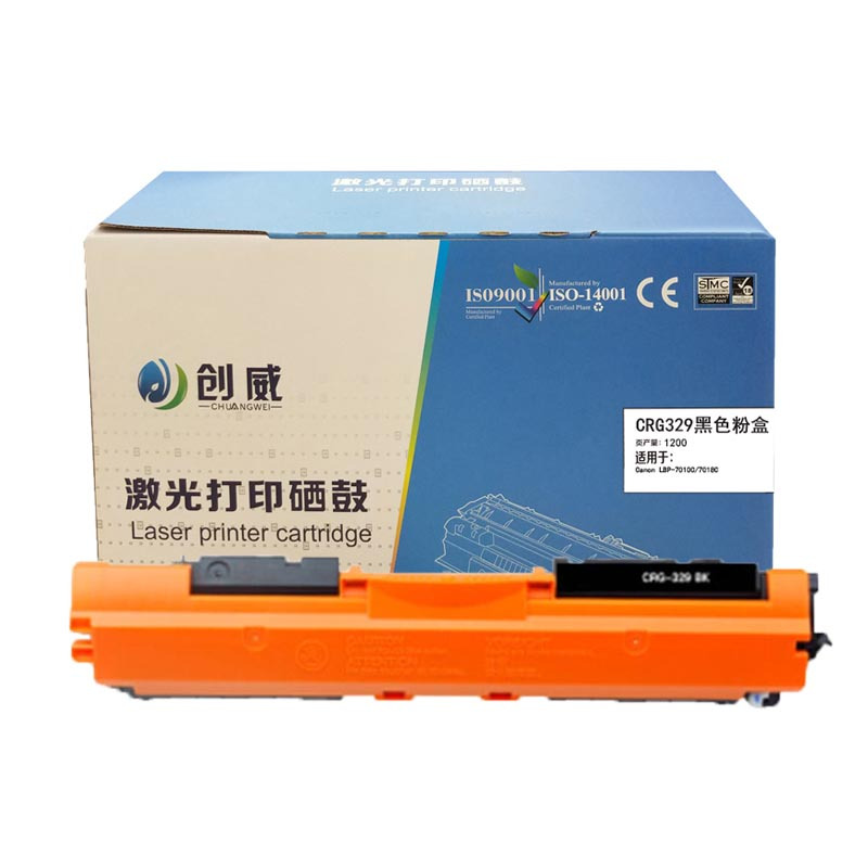 [精选]创威 CRG-329黑色粉盒 适用佳能 LBP7018C LBP7010C 页产量1200/个