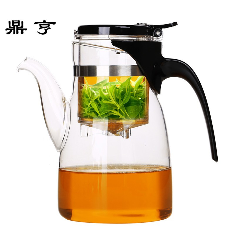鼎亨飘逸杯耐高温玻璃泡茶壶过滤花茶壶大容量冲茶器茶具套装家用
