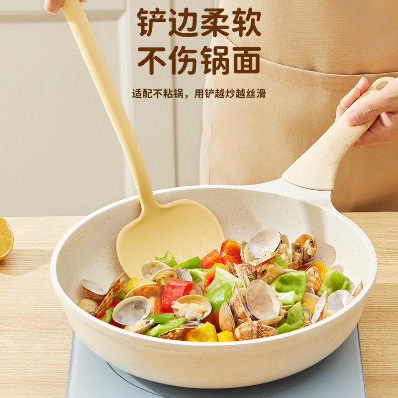 康巴赫锅铲硅胶铲专用炒菜铲子耐高温无异味不伤锅 硅胶蘑菇铲-大号KH-SMGC02高清大图