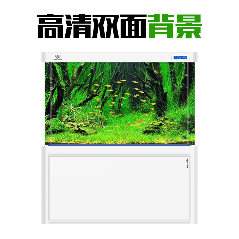 鱼缸壁纸背景纸画高清图3d鱼缸装饰品背景画双面造景珊瑚石背景板高清大图