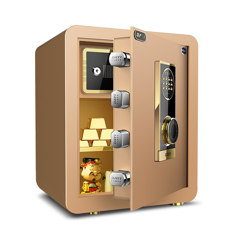 大一保险箱家用防盗全钢 保险柜办公密码 小型隐形保管柜床头入墙45cm