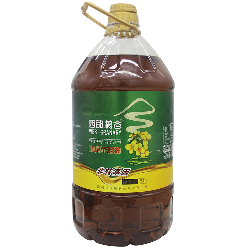 西部粮仓小榨菜籽油5升