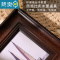 敬平美式复古6 7 8寸10寸16寸证书框挂墙相框定制摆台照片加框相册架 红木色 8K[26.5*38cm]挂墙