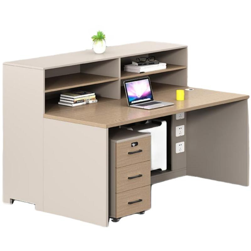 怡卓欧办公桌单人位1.2米+活动柜组高清大图