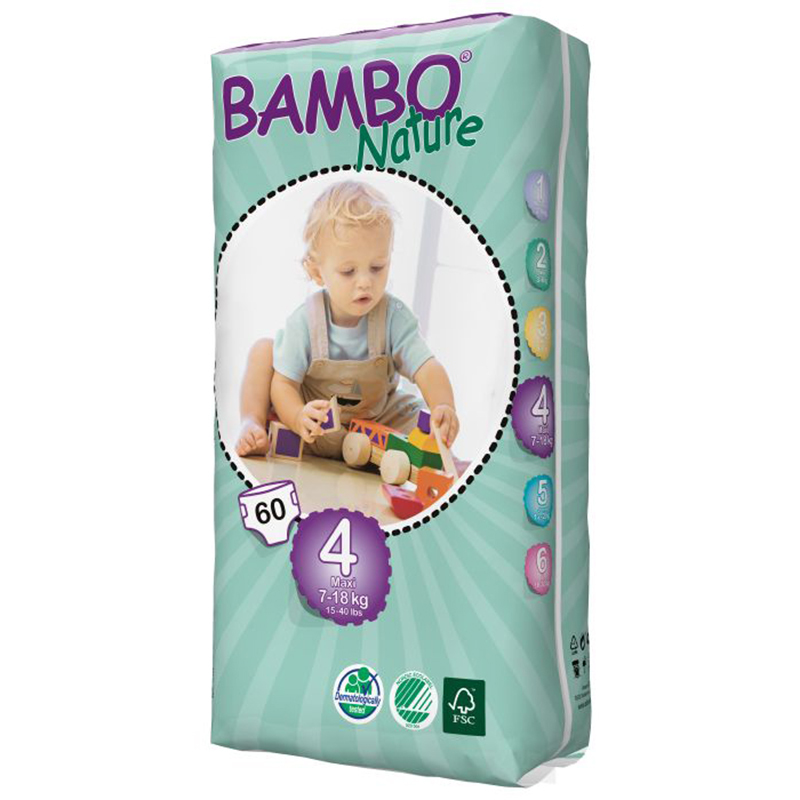 [香港行貨] Bambo Nature班博 綠色嬰兒紙尿片5號(大碼)54片