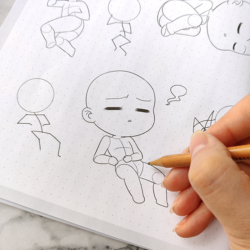 [正版]Q版男性人物描摹本 零基础学漫画 美少男正太帅哥大叔 Q版动漫人体结构技法教程 Q版画法漫画入门自学零基础高清大图