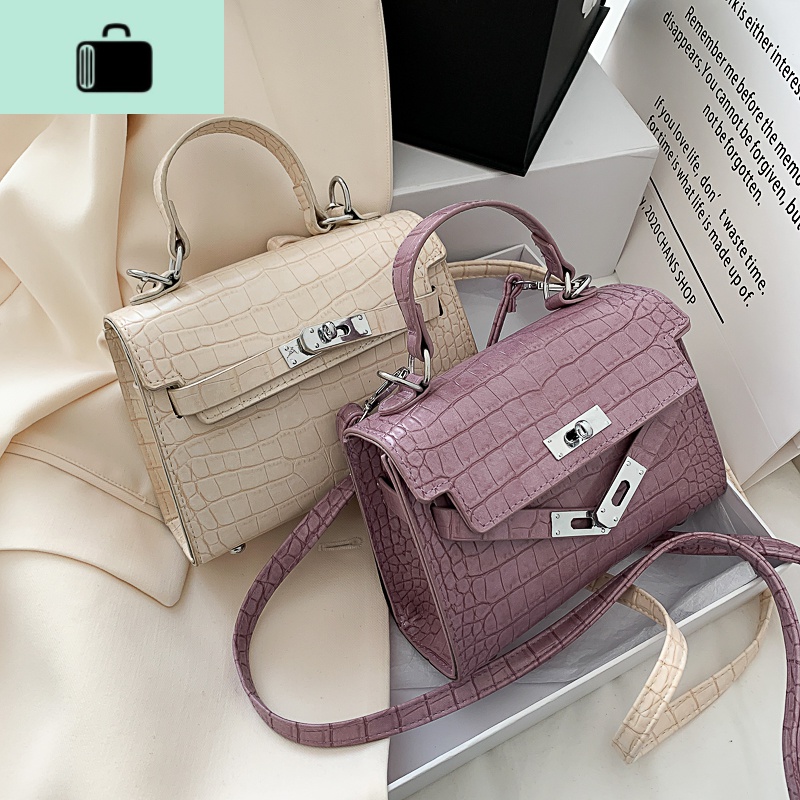 高级感小包包女2020夏天新款潮网红时尚单肩斜挎包质感手提凯莉包NEWLAKE高清大图