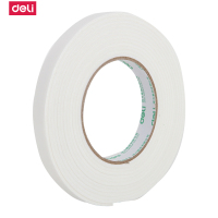 得力(deli)30411海绵胶18mm*5Y泡沫泡棉双面胶带纸好友佳办公用品文具 12卷