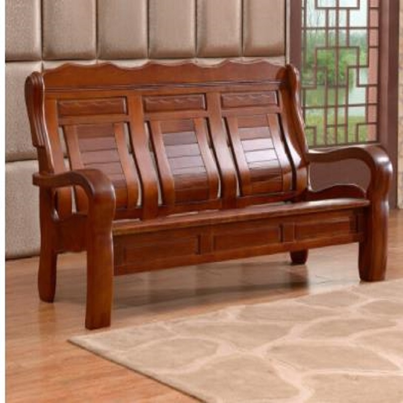 侨蓝登现代中式全实木沙发ld929三人沙发