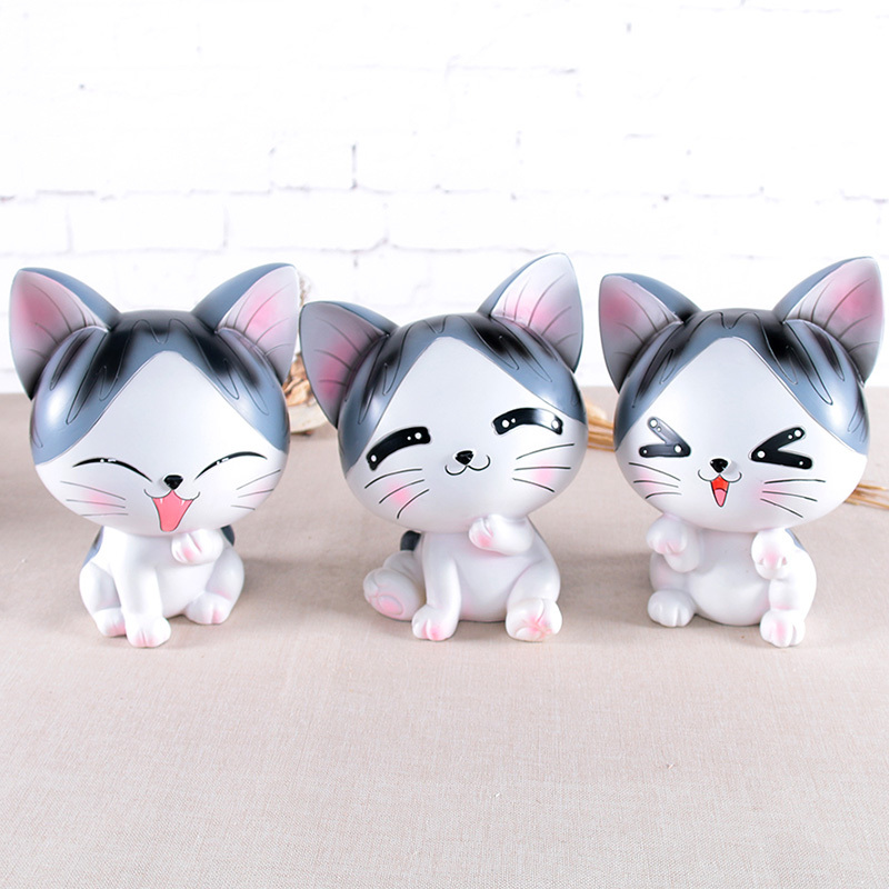 存钱罐大号卡通储蓄罐女生创意生日工艺品摆件起司猫存钱罐a可可