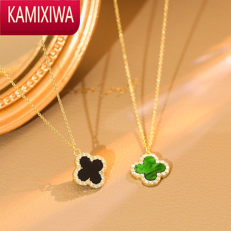 kamixiwa春夏网红四叶草项链女2022年新款潮简约气质小众设计高级感