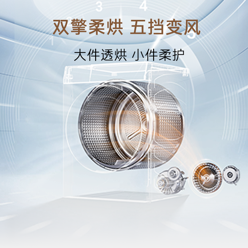 卡萨帝(Casarte)揽光系列 10公斤 双擎热泵 烘干机 三变频 除毛絮 养护空气洗 CG S10BUBWCU1高清大图