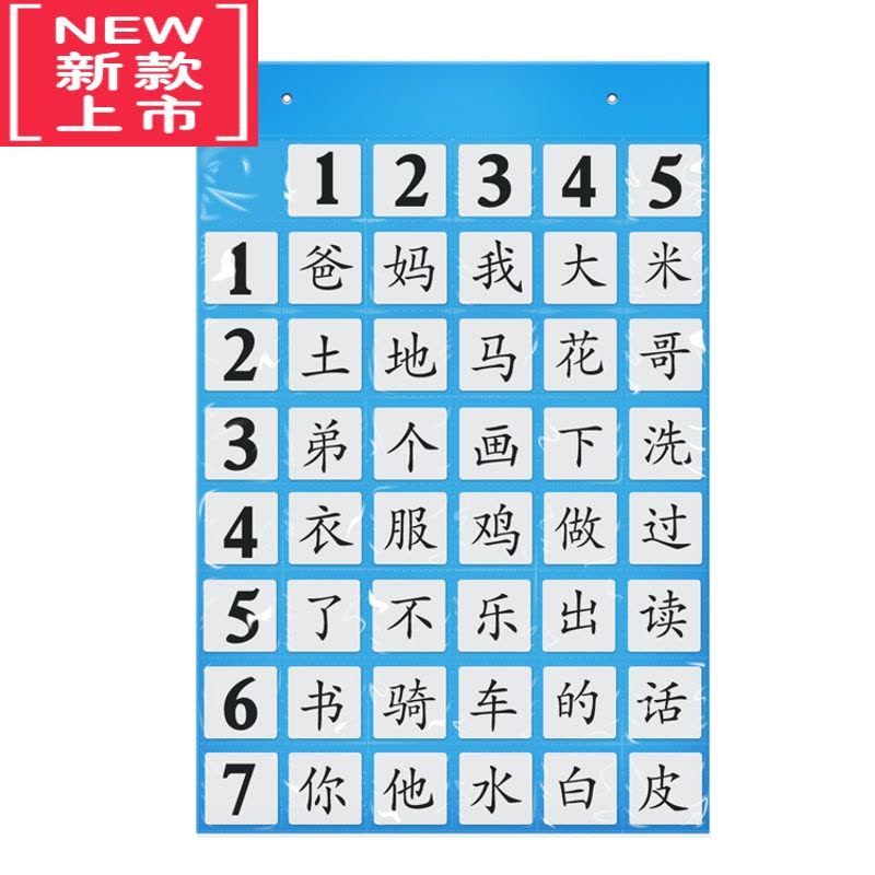 可莉允幼儿童宝宝 透明挂袋 汉字早教识字 放卡片袋 插卡片袋图片