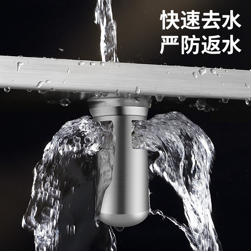 正山(Zhengshan)加厚304不锈钢长方形大排量地漏大尺寸酒店淋浴房卫生间专用地漏