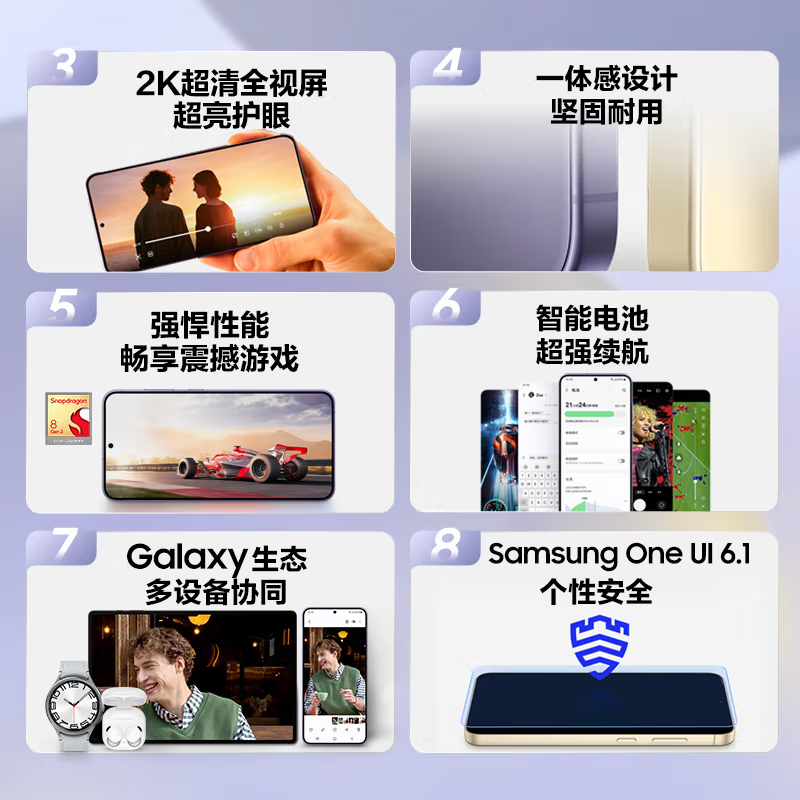 [全新]三星Galaxy S24+ 秘矿紫 12GB+256GB 超视觉影像 第三代骁龙8芯 5G AI手机