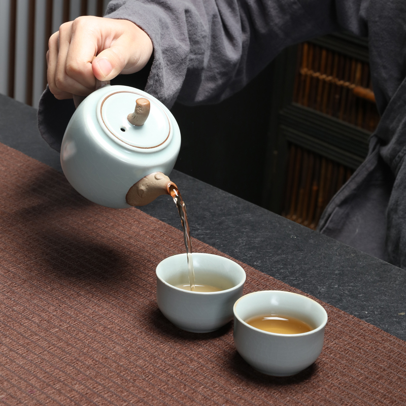 八方礼 欣欣向荣5入茶具套装 天空蓝
