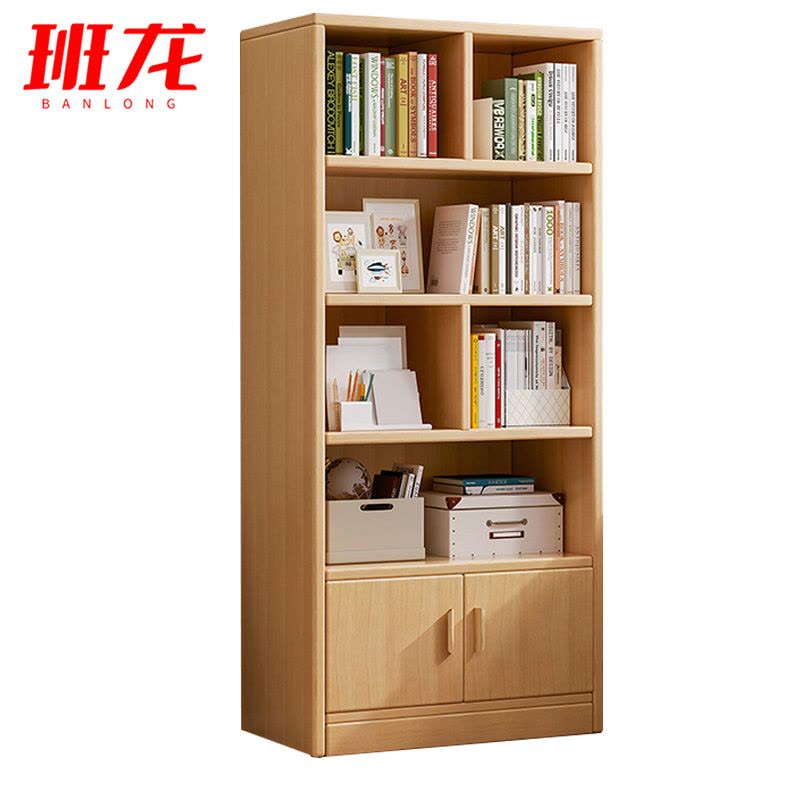班龙书柜60*30*180cm原木色台图片