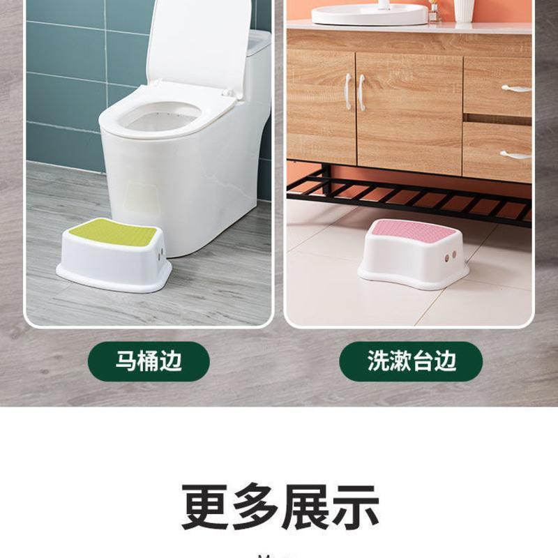 儿童踩脚登高凳马桶垫脚凳浴室洗脸台阶防滑凳宝宝刷牙踩脚增高凳 [单层 ]优雅灰