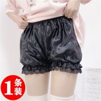 蕾丝安全裤女防走光可外穿宽松夏薄款jk南瓜打底短裤女学灯笼裤 NGK黑色(1条装) M 建议[80-115斤]