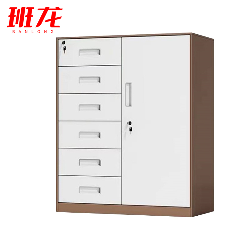 班龙铁皮抽屉柜六斗台高清大图