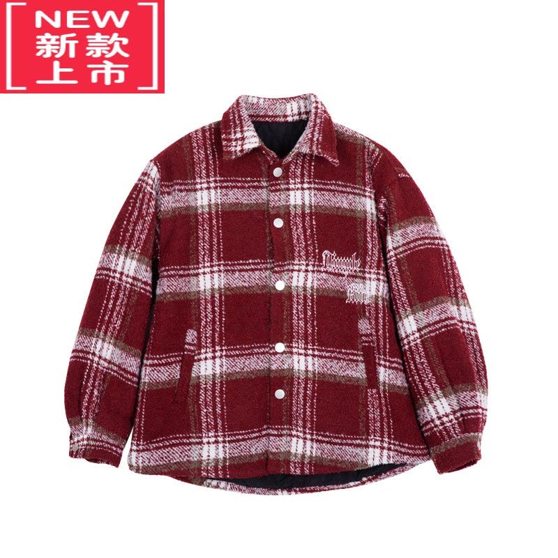 可莉允「粗花呢的夹棉外套」男童棉服女童加厚儿童秋冬韩版上衣图片