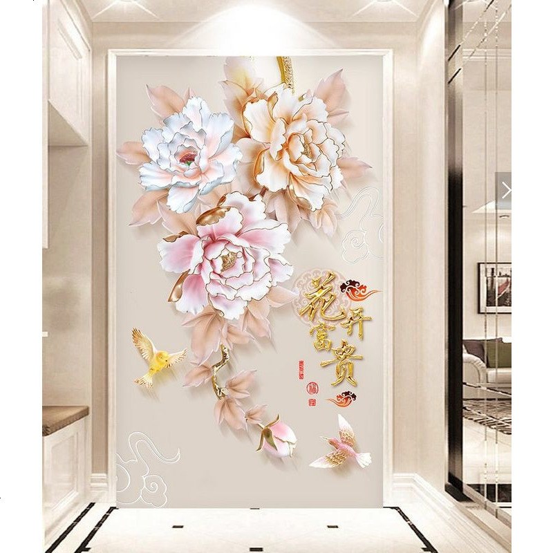 富贵花开 满钻钻石画 贴钻十字绣钻石绣 点钻粘砖石画2新款客厅