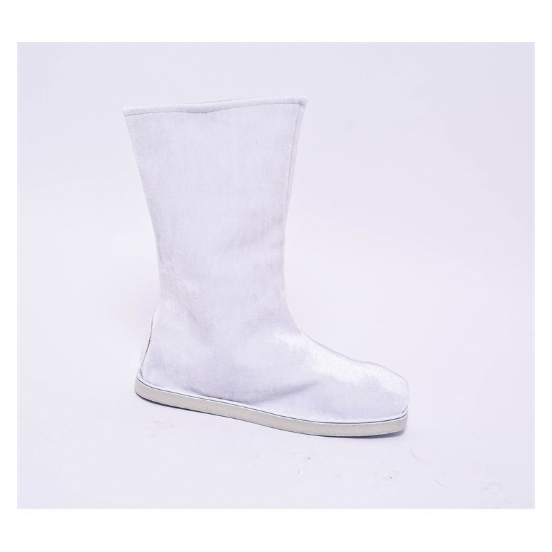 古装靴子儿童书童靴汉服靴成人古装剧cosplay古代捕头官靴中短款 白色