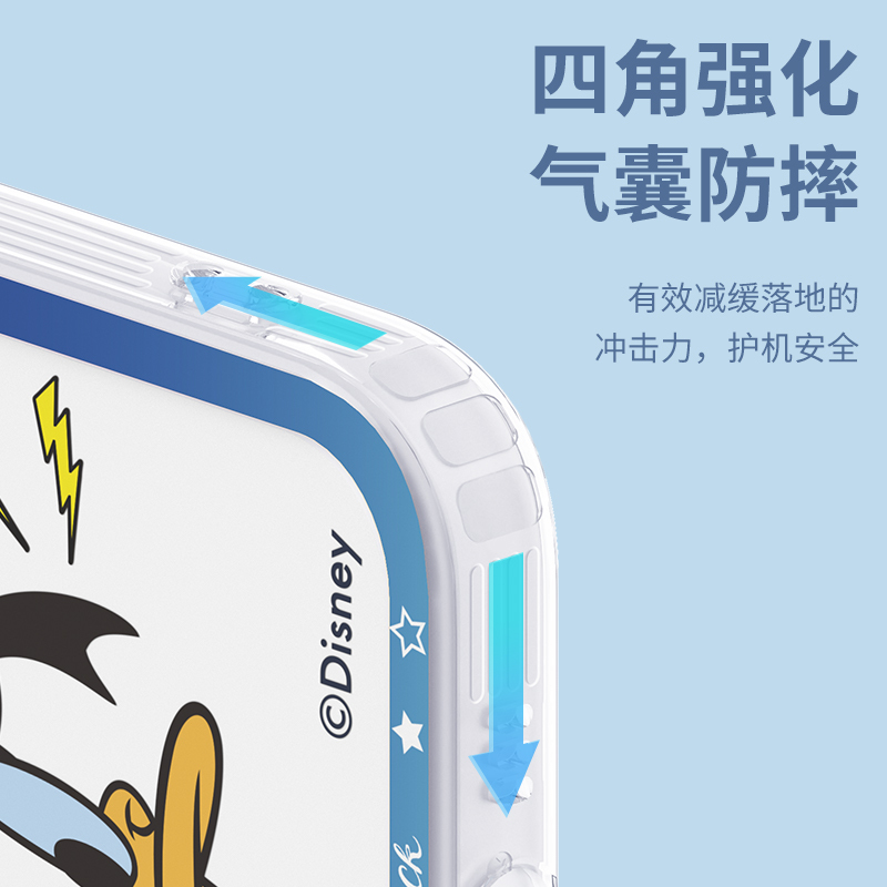 优加迪士尼适用苹果13手机壳iPhone12promax透明保护套全包防摔高清透亮软壳正版授权星彩米奇米妮情侣款