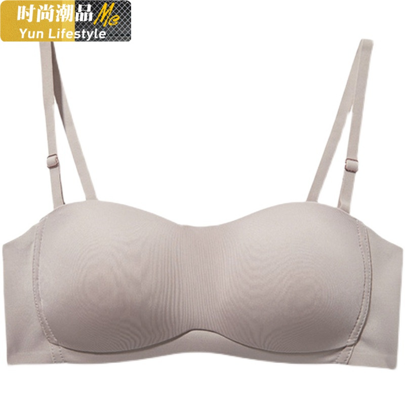 YUNWUXIN恋爱诊断书]无钢圈内衣防滑聚拢无肩带上托一片式抹胸美背文胸抹胸