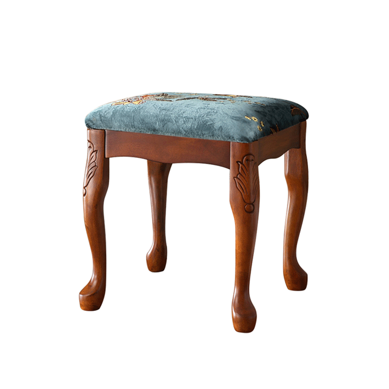 乡村实木梳妆凳欧式换鞋凳简约化妆凳钢琴凳穿鞋凳住宅家具坐具类凳