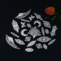 维诺亚保色发簪主体称斤古风发簪diy材料包汉服头饰配件金属花片花蕊芯 银色花片250克