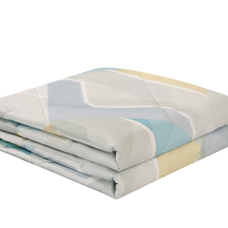 水星家纺 全棉可水洗雅韵格纹夏被高清大图