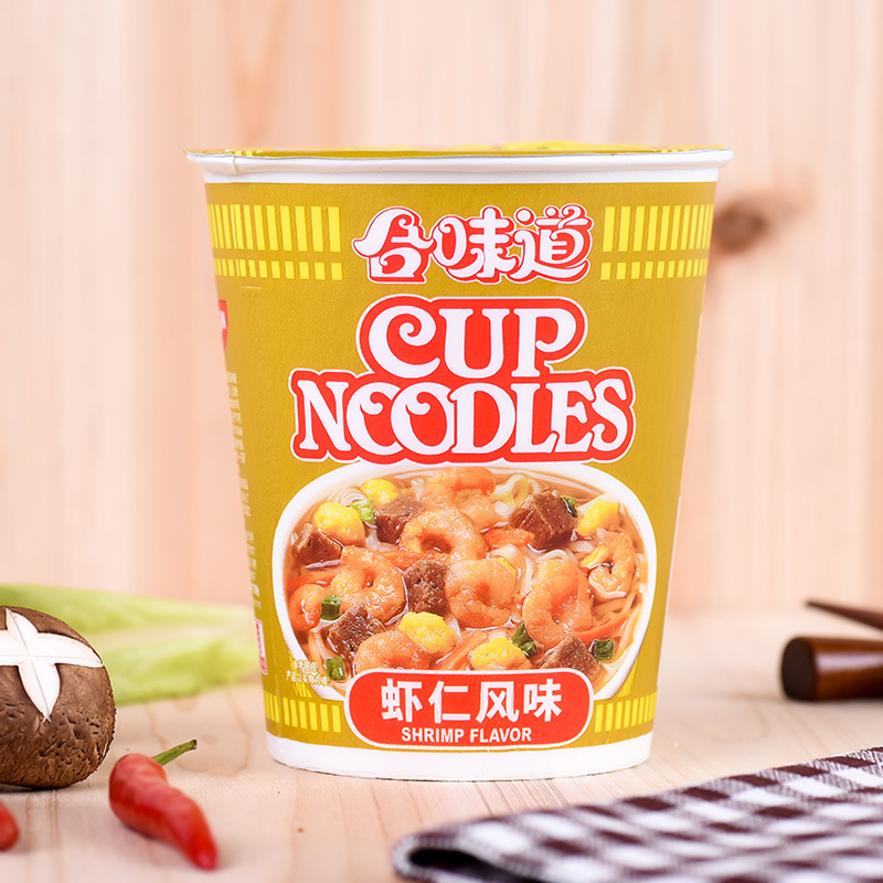 日清 合味道虾仁风味杯面82g*12杯整箱 速食方便面泡面