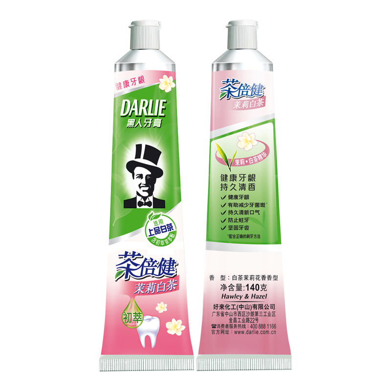 黑人(DARLIE)茶倍健茉莉白茶 牙膏 140g