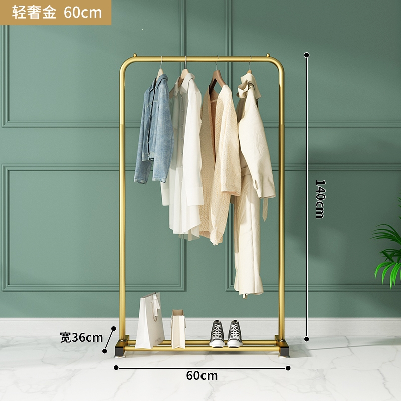 它墅晾衣架落地折叠室内晒衣架阳台卧室挂衣架子家用简易单杆式衣帽架
