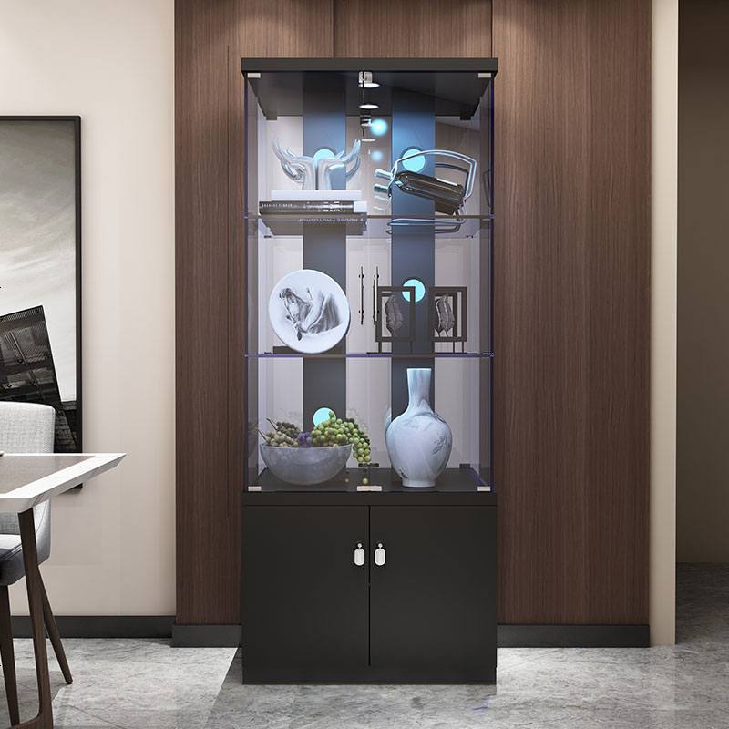酒柜靠墙玻璃酒柜客厅柜子靠墙酒柜简约现代落地式柜家用餐厅洒柜
