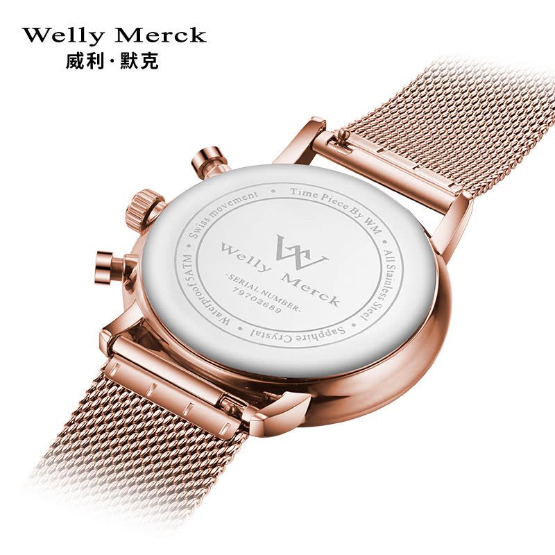 welly merck 威利默克手表男石英表超薄学生防水个性男式时尚潮流男表WM006M图片