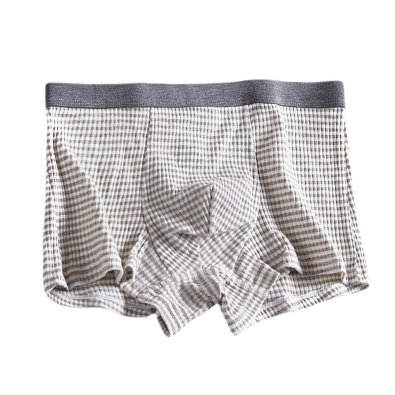 波迷娜bomina内裤男中腰个性u凸平角四角裤透气简约大码青年男生短裤