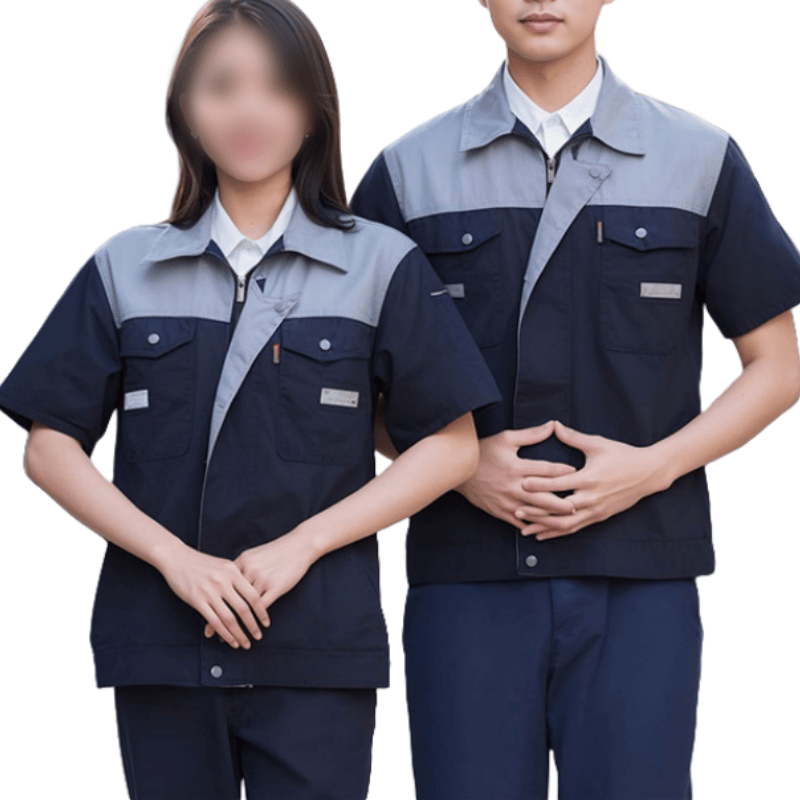 鑫木樽短袖工作服160-190码套高清大图