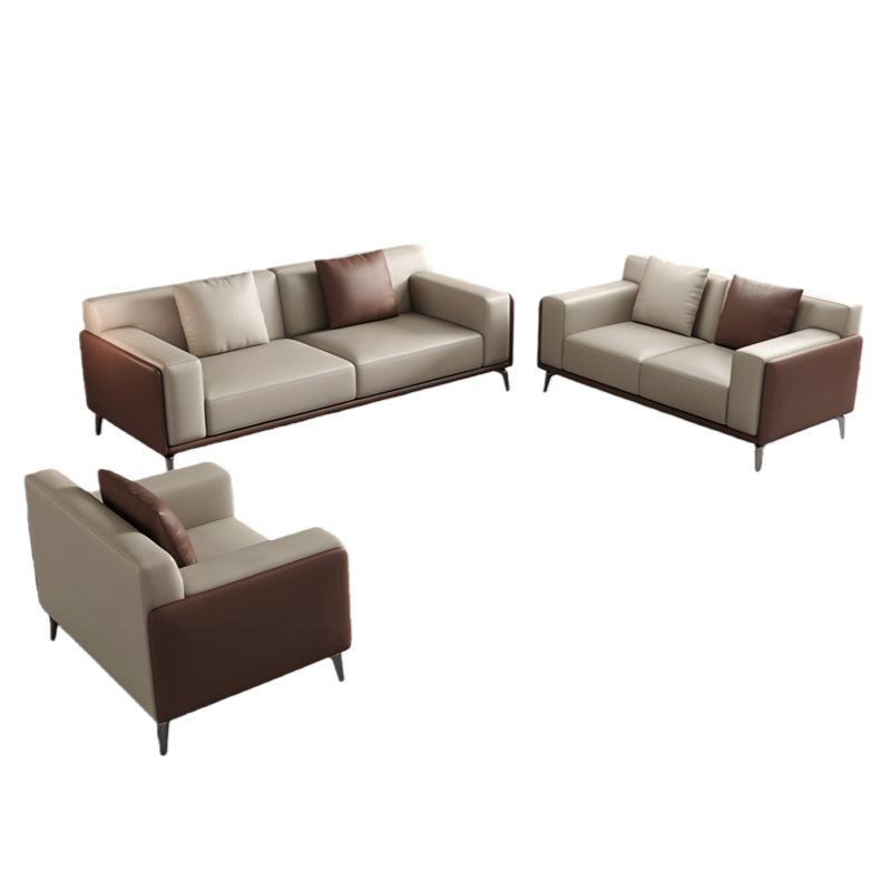 智叶舟办公沙发组合200*88*73cm(3+2+1)套高清大图