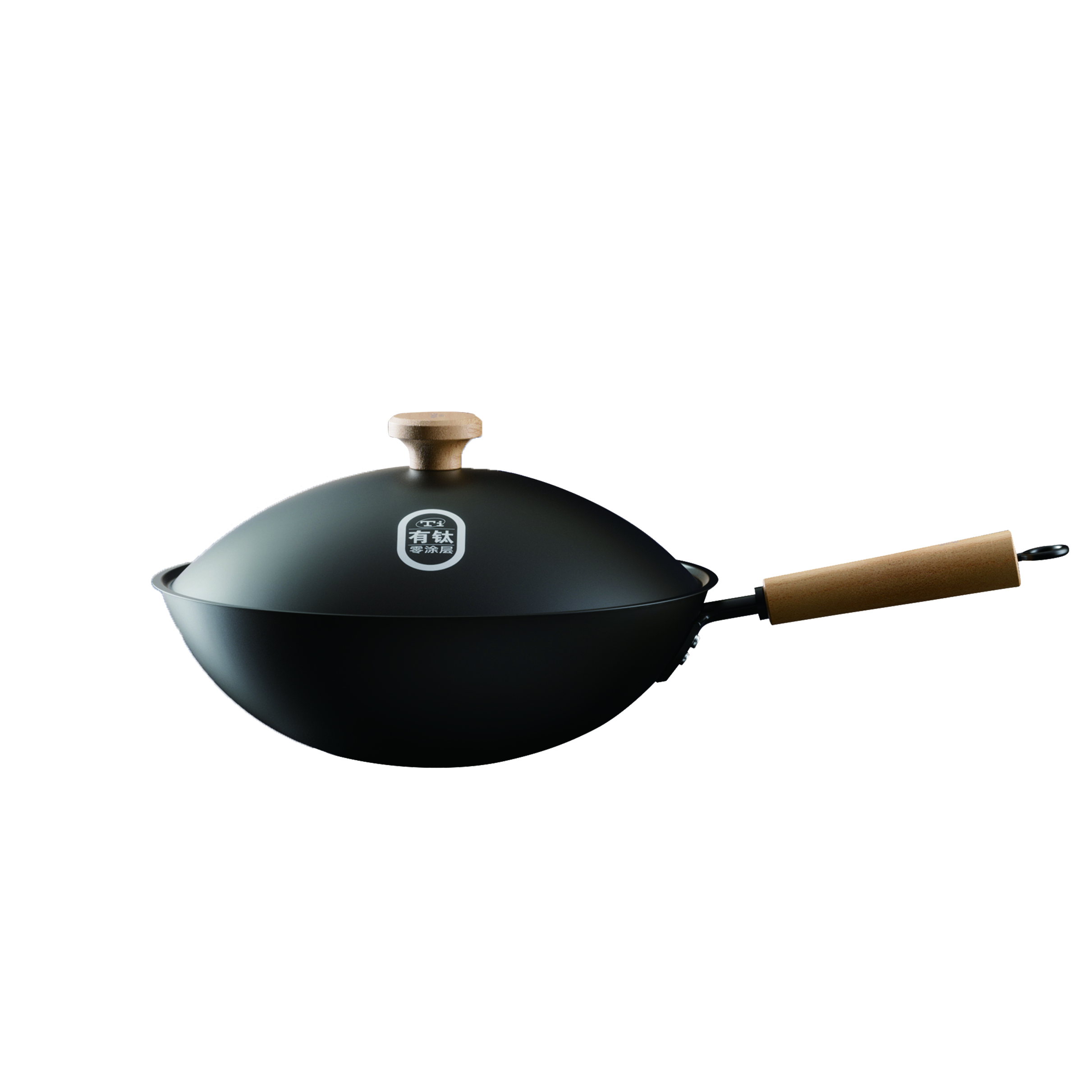 迈巴勒 M-2418钛融射不沾炒锅 黑盖款 32cm