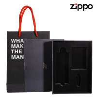 zippo打火机zippo配件 正版送人套装新款 133ml油+火石+礼袋+礼盒 火机配件 其他烟具 铜钢 黑色